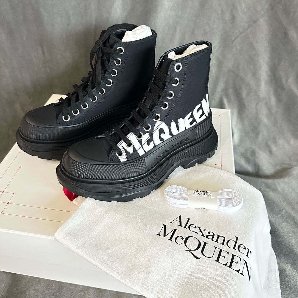 Alexander McQueen Black Ankle Boots